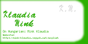 klaudia mink business card